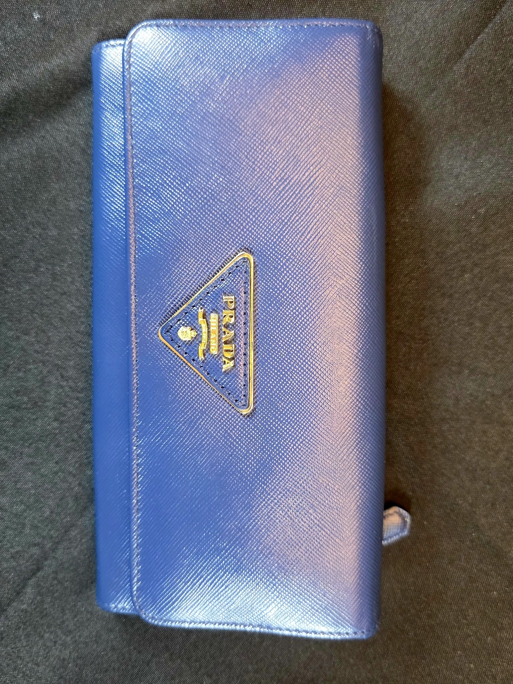 Prada Blue Saffiano Leather Wallet with COA. 2014  Era